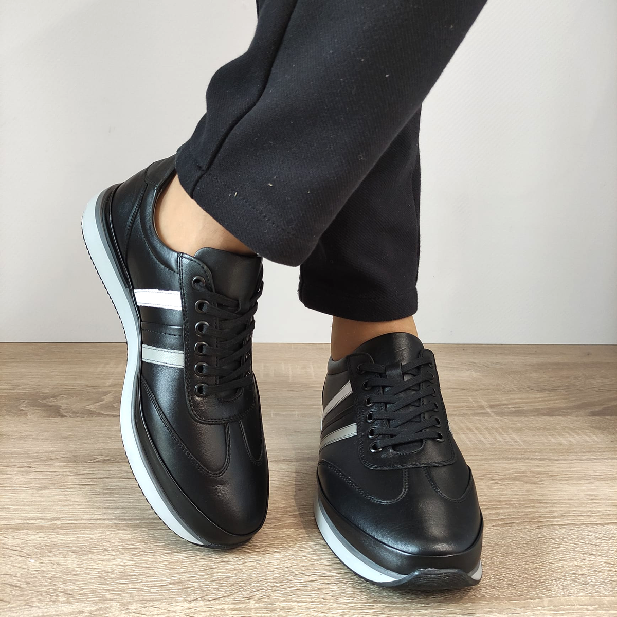PANTOFI CASUAL BARBATI GORETTI B67-2101 NEGRI - imagine 4