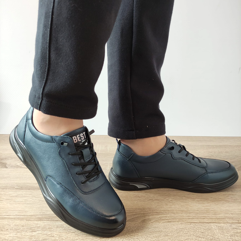 PANTOFI CASUAL BARBATI MELS 10200 ALBASTRI - imagine 3