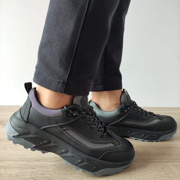 PANTOFI CASUAL BARBATI MELS 8805 NEGRI - imagine 2