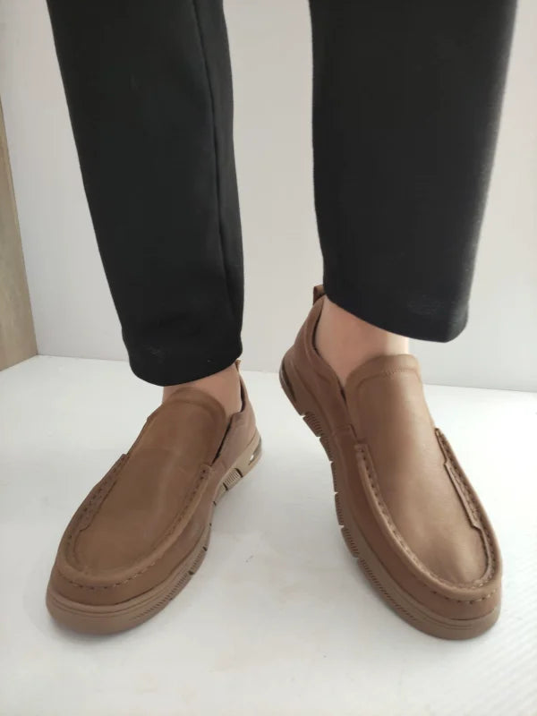 PANTOFI CASUAL BARBATI MELS J12 KHAKI - imagine 3
