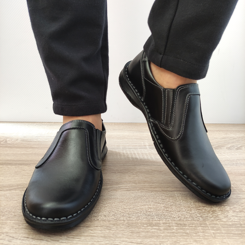 PANTOFI CASUAL BARBATI NICOLIS 202316 NEGRI - imagine 3