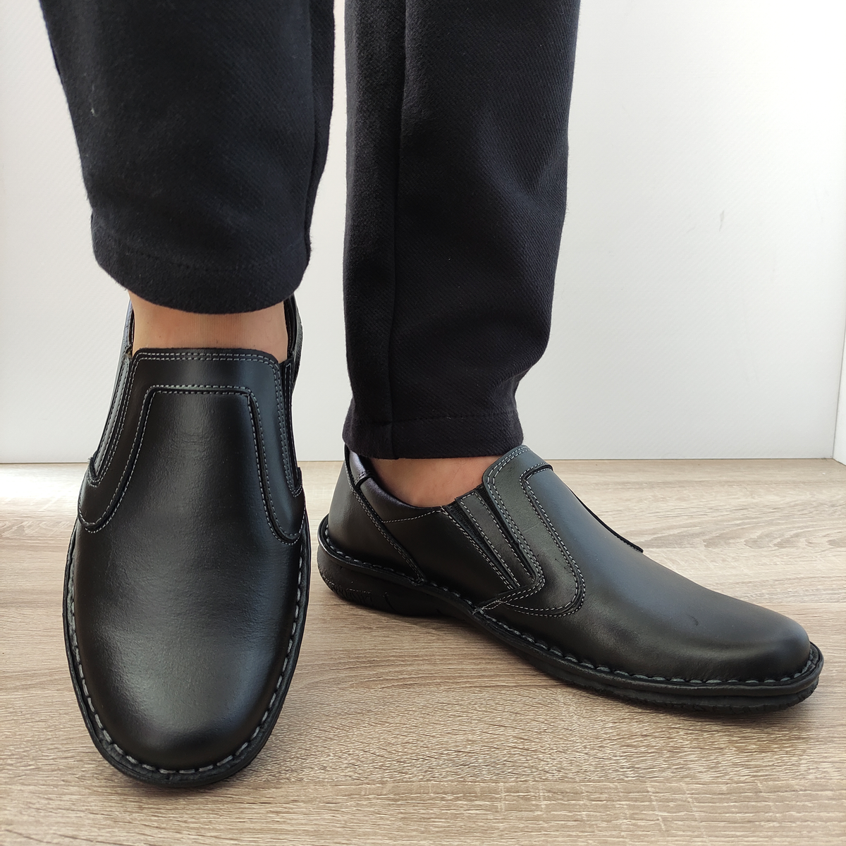 PANTOFI CASUAL BARBATI NICOLIS 202316 NEGRI - imagine 5
