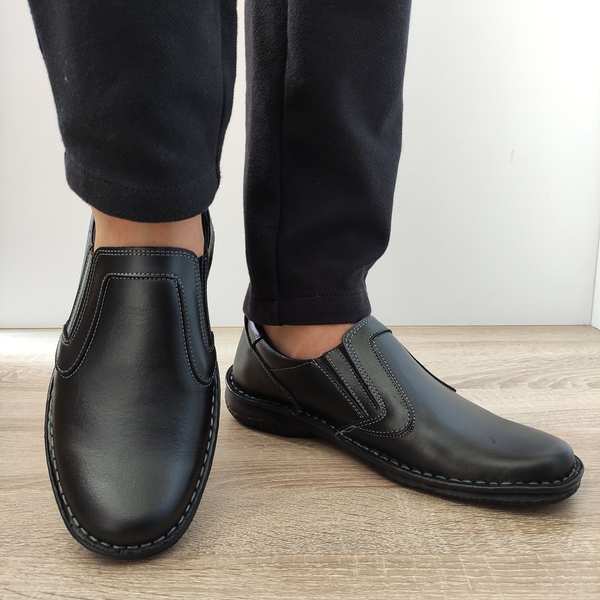 PANTOFI CASUAL BARBATI NICOLIS 202316 NEGRI - imagine 5
