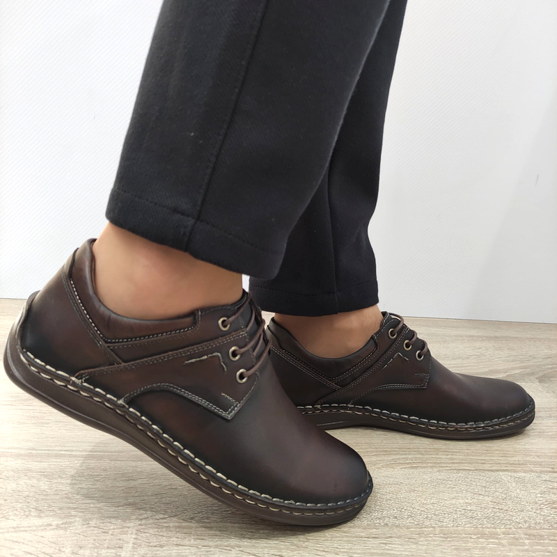 PANTOFI CASUAL BARBATI NICOLIS 205733 MARO - imagine 2