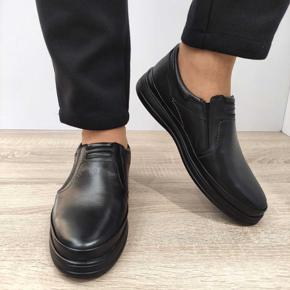 PANTOFI CASUAL BARBATI NICOLIS 207637 NEGRI - imagine 6