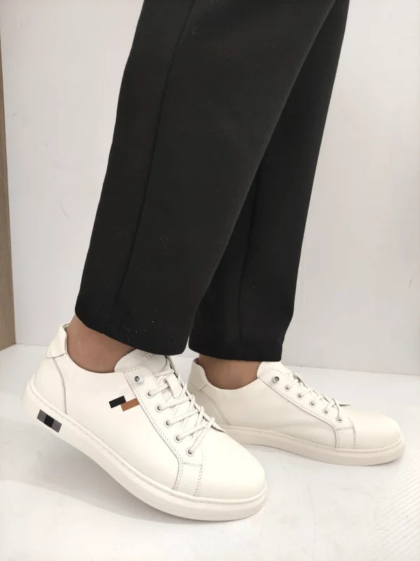 PANTOFI CASUAL BARBATI OTTER 260004B 13-N ALBI - imagine 2