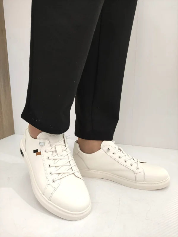PANTOFI CASUAL BARBATI OTTER 260004B 13-N ALBI - imagine 4