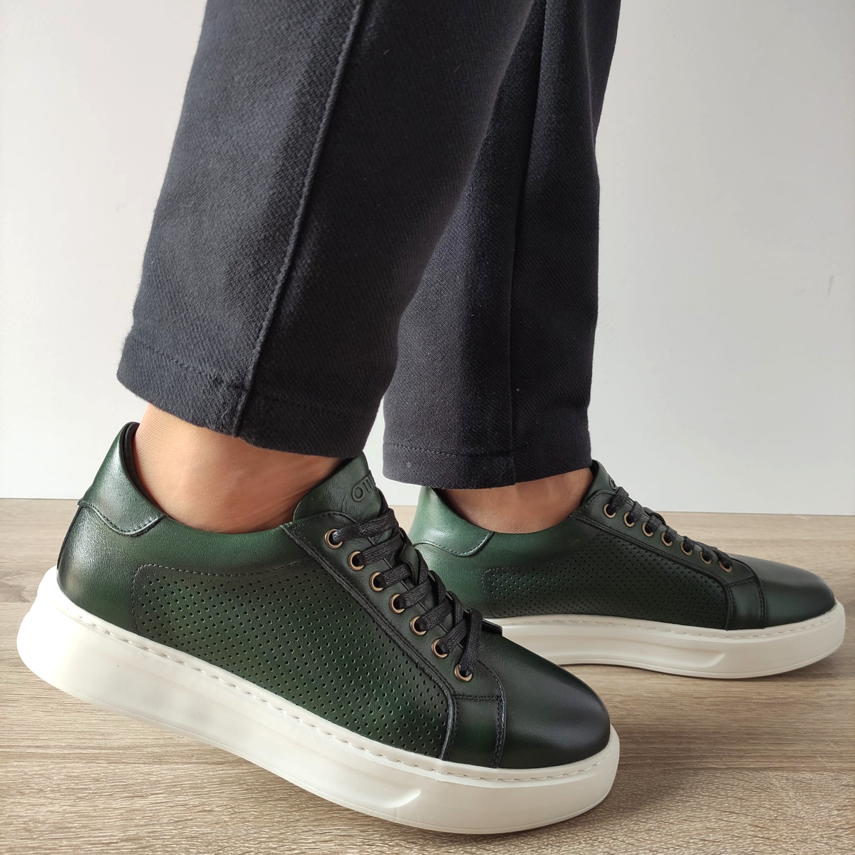 PANTOFI CASUAL BARBATI OTTER 640012C 06-N VERDE - imagine 2