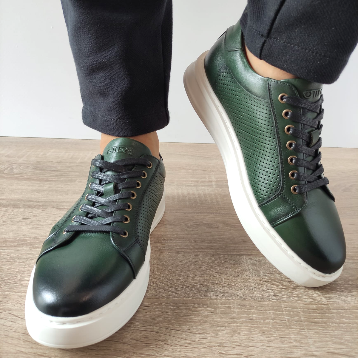 PANTOFI CASUAL BARBATI OTTER 640012C 06-N VERDE - imagine 6