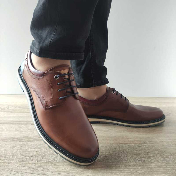 PANTOFI CASUAL BARBATI PIKOLINOS M8J-4183 MARO CU ALBASTRU - imagine 5