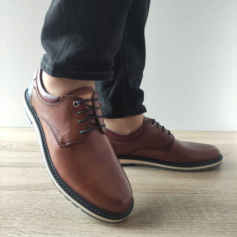PANTOFI CASUAL BARBATI PIKOLINOS M8J-4183 MARO CU ALBASTRU - imagine 5