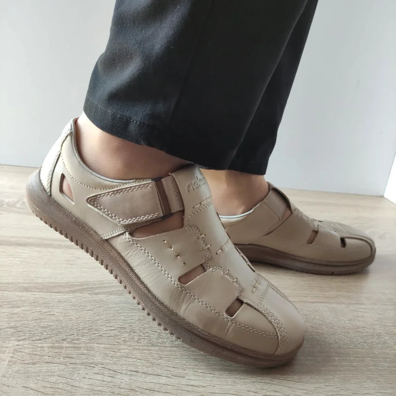 PANTOFI CASUAL BARBATI RIEKER 10453-60 BEJ - imagine 2