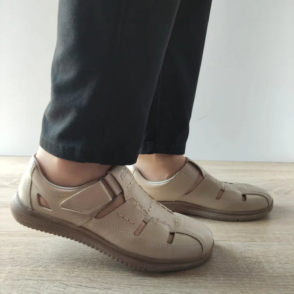 PANTOFI CASUAL BARBATI RIEKER 10453-60 BEJ - imagine 3