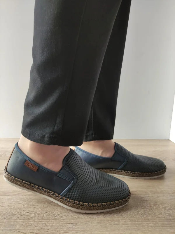 PANTOFI CASUAL BARBATI RIEKER B5281-14 BLEUMARIN - imagine 4