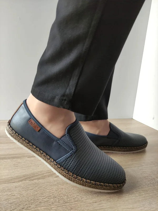 PANTOFI CASUAL BARBATI RIEKER B5281-14 BLEUMARIN - imagine 2