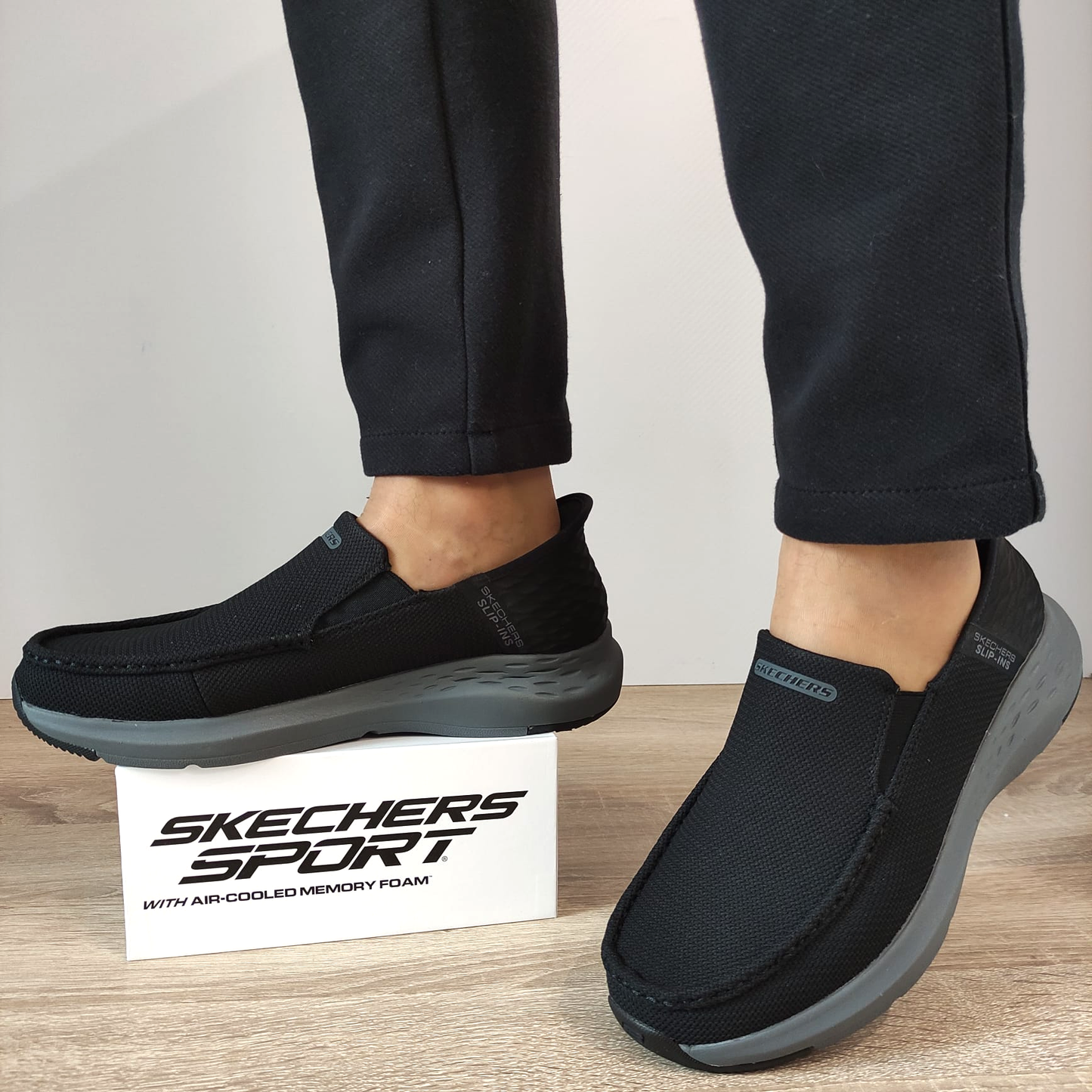 PANTOFI CASUAL BARBATI SKECHERS 204804 BKCC