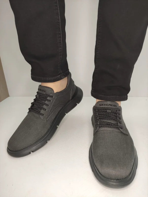 PANTOFI CASUAL BARBATI SKECHERS 205352 BLK - imagine 6