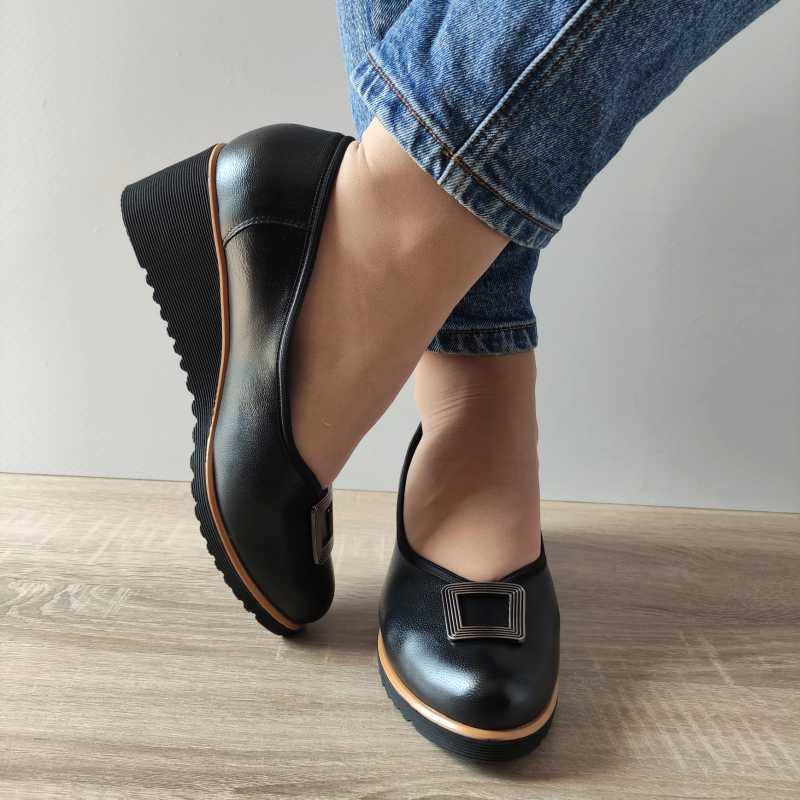 PANTOFI CASUAL AGA DAMA 1046 2198 NEGRI - imagine 5