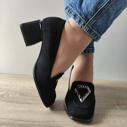 PANTOFI CASUAL DAMA AGA E1649 19 NEGRI VELUR