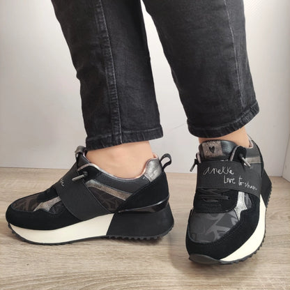 PANTOFI CASUAL DAMA ANEKKE 39370-864 NEGRE + COMB
