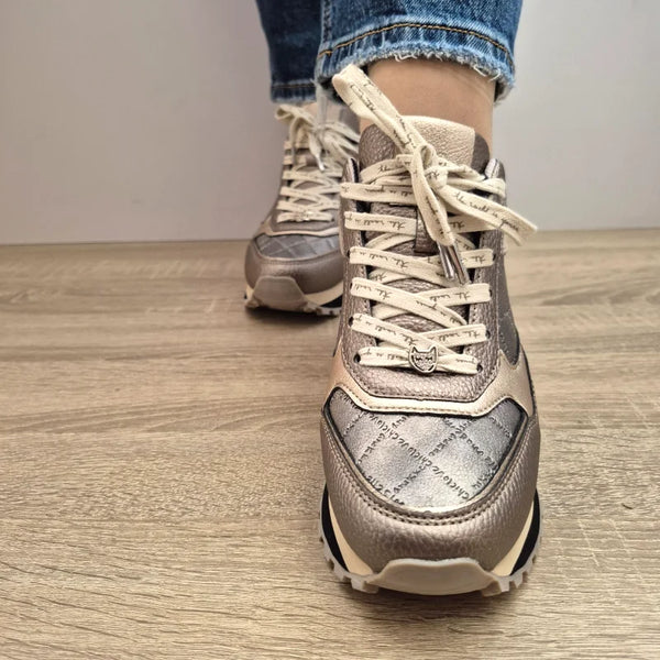 PANTOFI CASUAL DAMA ANEKKE 41390-447 GREJ METALIC - imagine 5