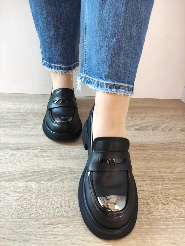 PANTOFI CASUAL DAMA ANNA VIOTTI D106-H907-W253 NEGRI - imagine 5