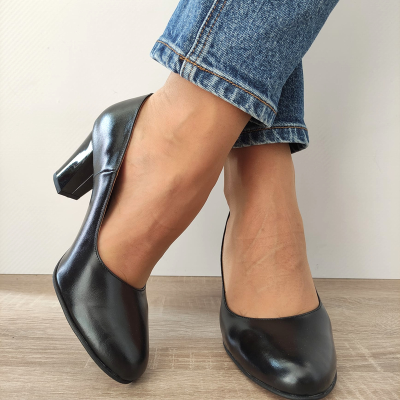 Pantofi Eleganți Damă ANTONIO 23336 Negru – Piele Naturală – vedere 2