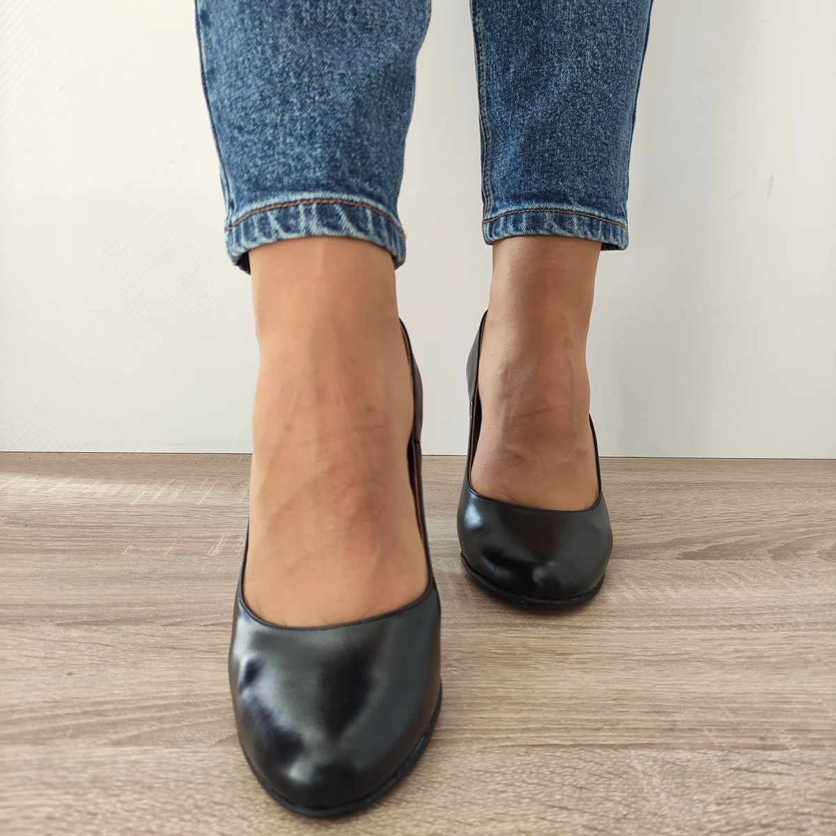 Pantofi Eleganți Damă ANTONIO 23336 Negru – Piele Naturală – vedere 3