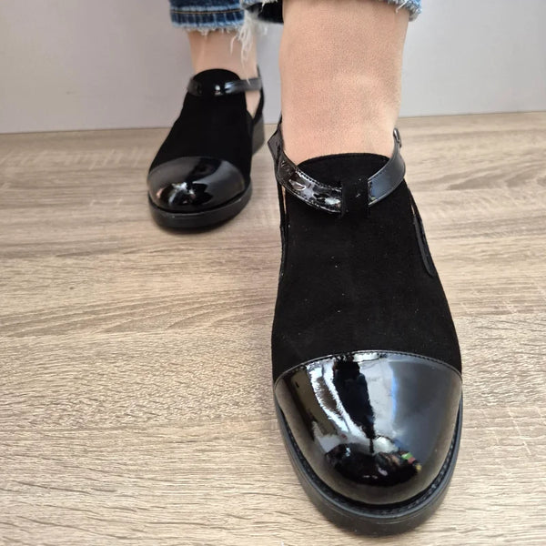 PANTOFI CASUAL DAMA ANTONIO M-43 NEGRI VELUR - imagine 4