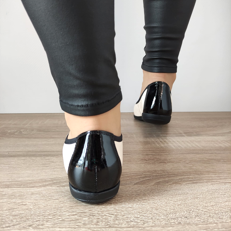 PANTOFI CASUAL DAMA CAPRICE 22152-28 BEJ + NEGRU LAC - imagine 4