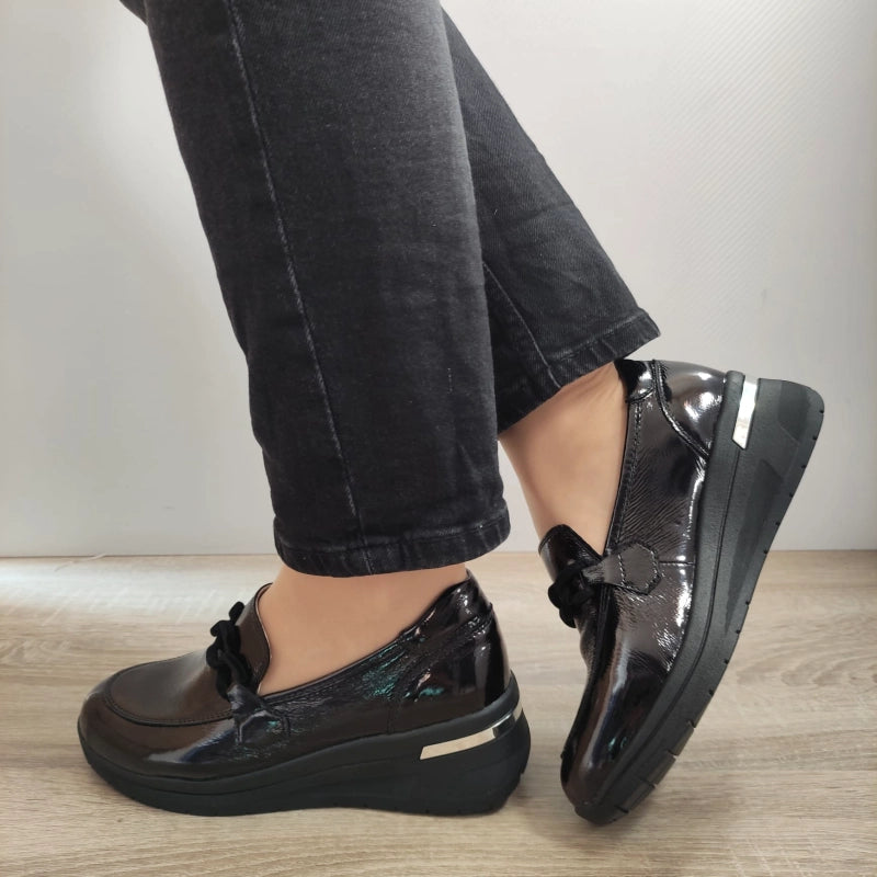 PANTOFI CASUAL DAMA CAPRICE 24301-43 NEGRI LAC - imagine 2