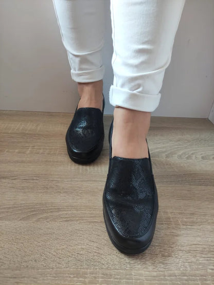 PANTOFI CASUAL DAMA CAPRICE 24352-45 033 NEGRI + REPTIL