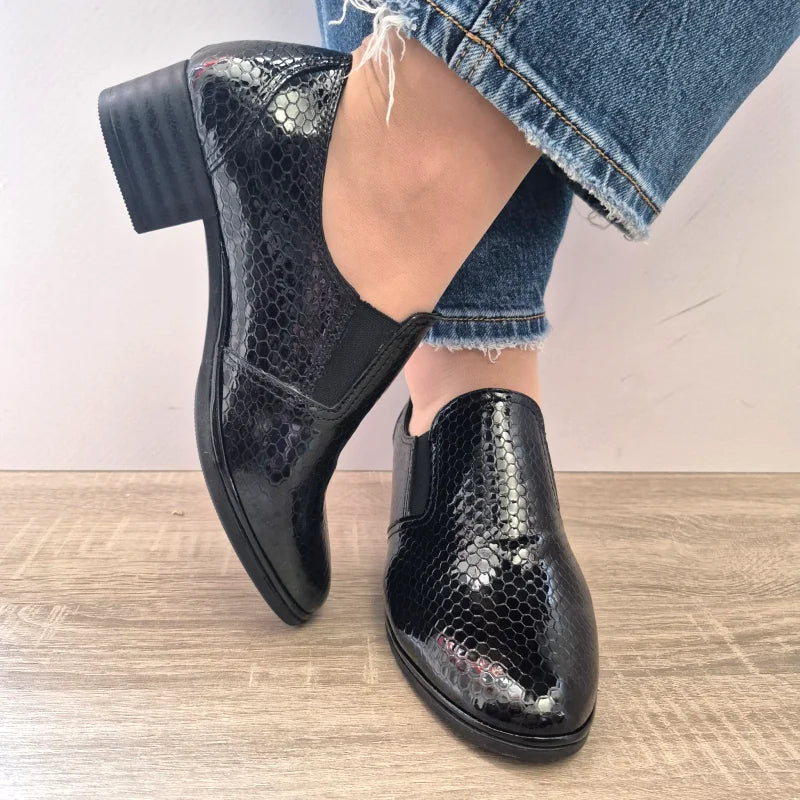 PANTOFI CASUAL DAMA DOGATI 017 340 NEGRI CROCO - imagine 5