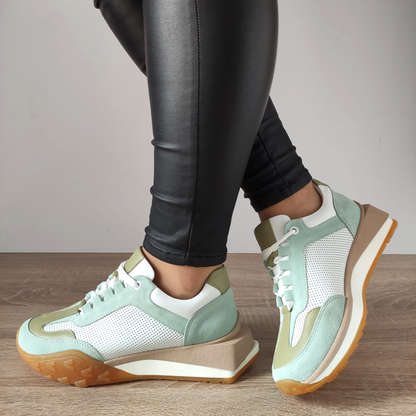 PANTOFI CASUAL DAMA DOGATI 70832 G1477-01 ALBI + VERNIL