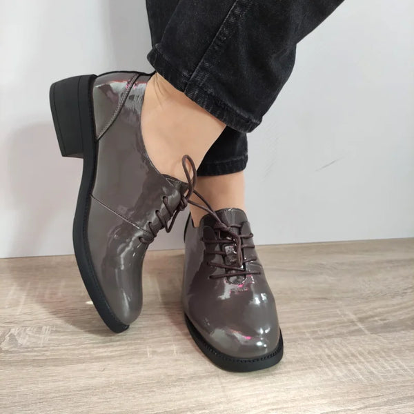 PANTOFI CASUAL DAMA FORMAZIONE 191018-1 GRI LAC - imagine 4