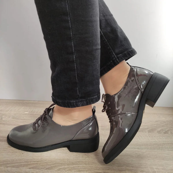 PANTOFI CASUAL DAMA FORMAZIONE 191018-1 GRI LAC - imagine 2