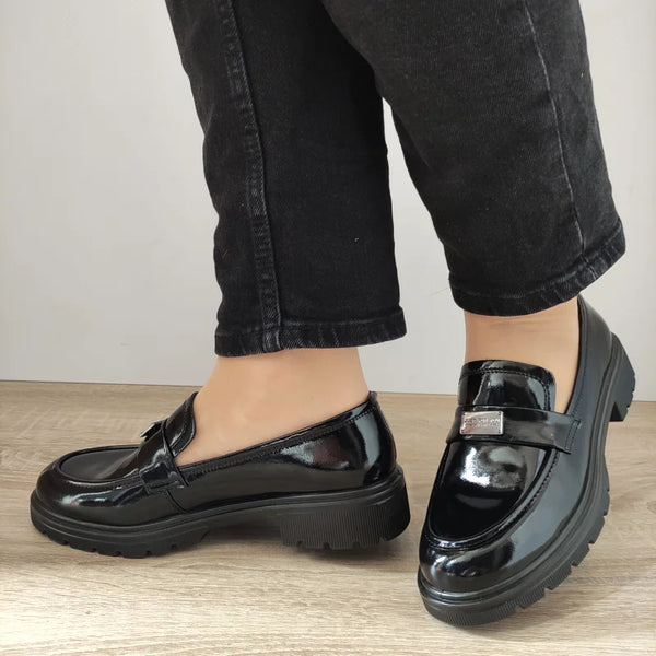 PANTOFI CASUAL DAMA FORMAZIONE 23019L NEGRI LAC - imagine 2