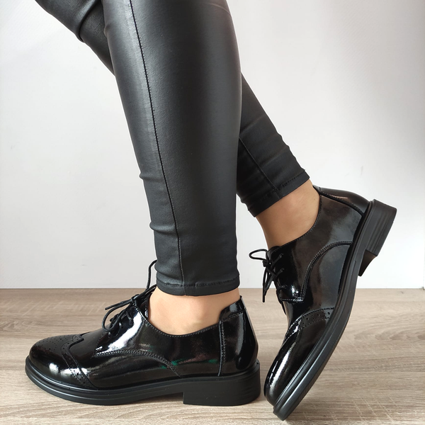 PANTOFI CASUAL DAMA FORMAZIONE 30557-22 NEGRI LAC - imagine 2