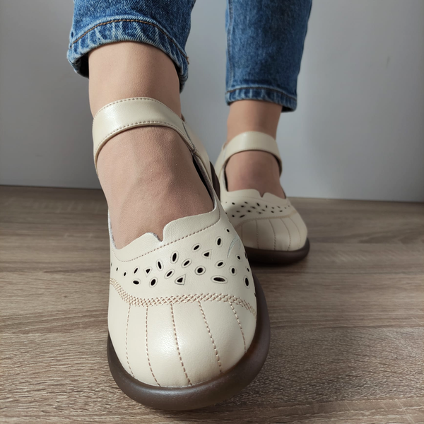 PANTOFI CASUAL DAMA FORMAZIONE 31682 CREM - imagine 4