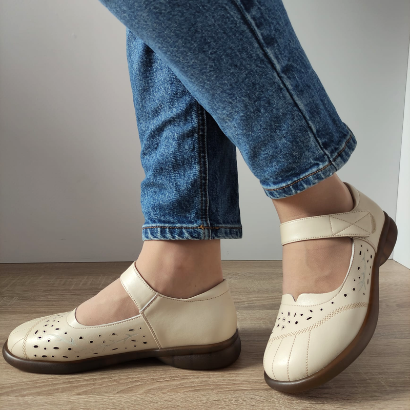 PANTOFI CASUAL DAMA FORMAZIONE 31682 CREM - imagine 2