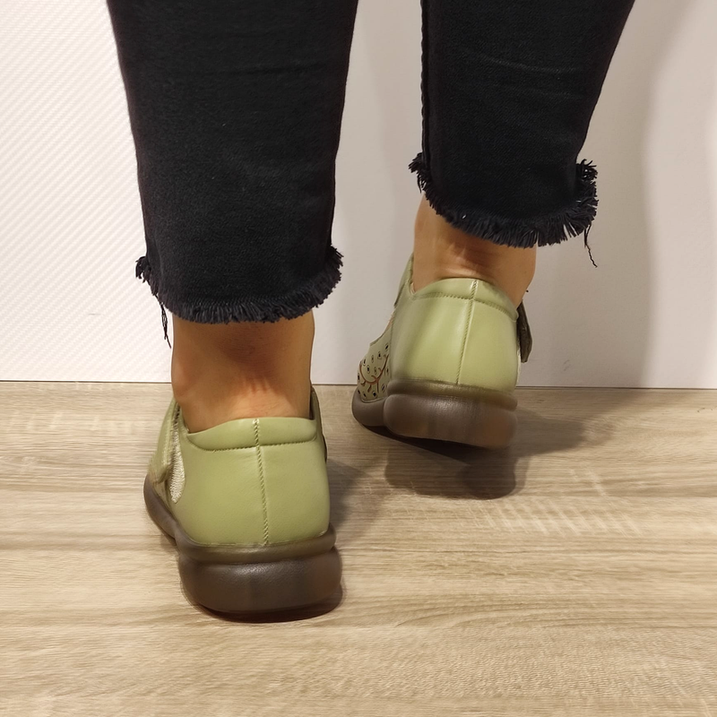 PANTOFI CASUAL DAMA FORMAZIONE 31682 VERDE OLIVE - imagine 4