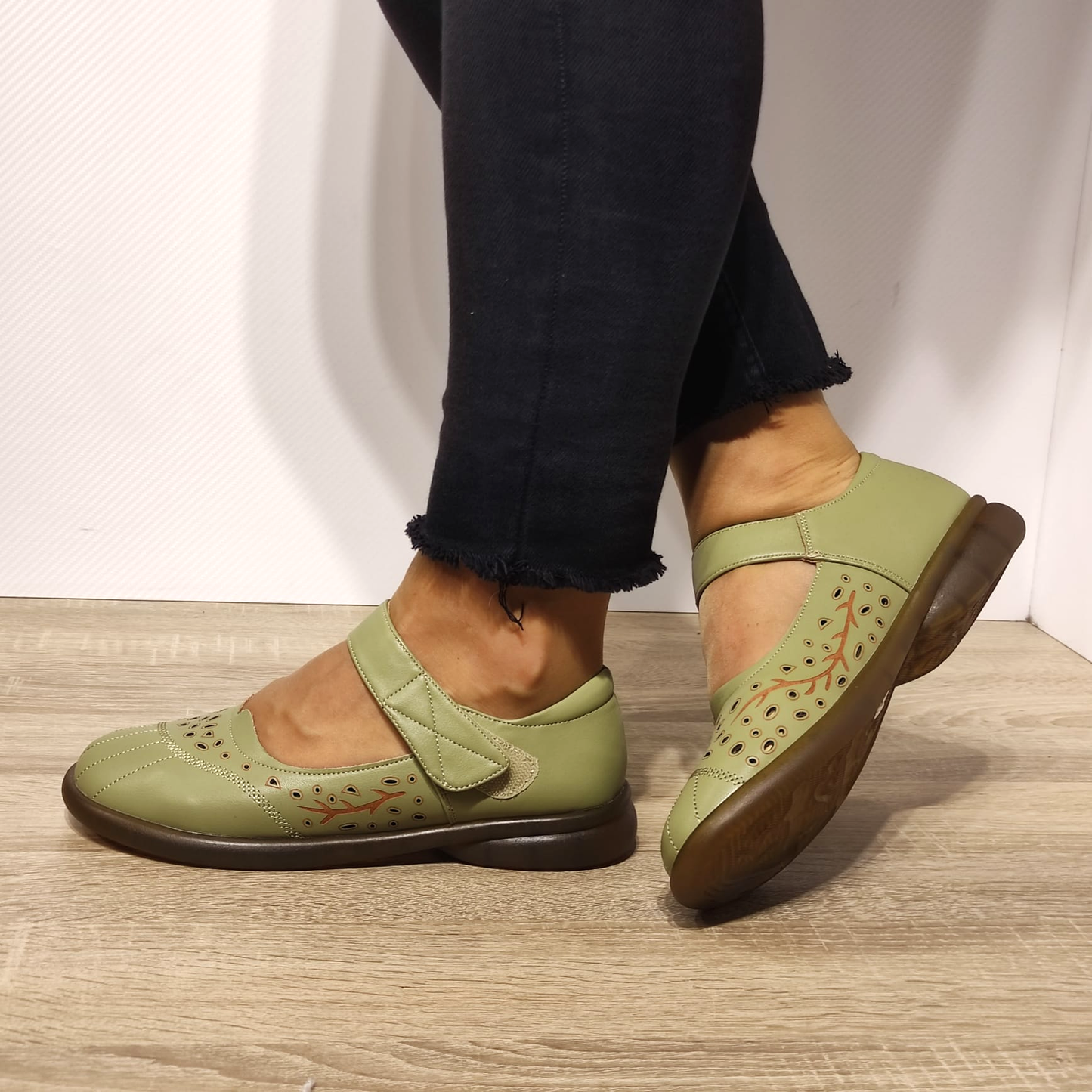 PANTOFI CASUAL DAMA FORMAZIONE 31682 VERDE OLIVE