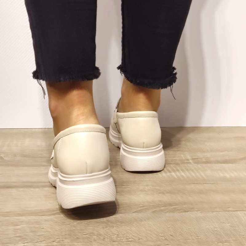 PANTOFI CASUAL DAMA FORMAZIONE 37822 CREM - imagine 4