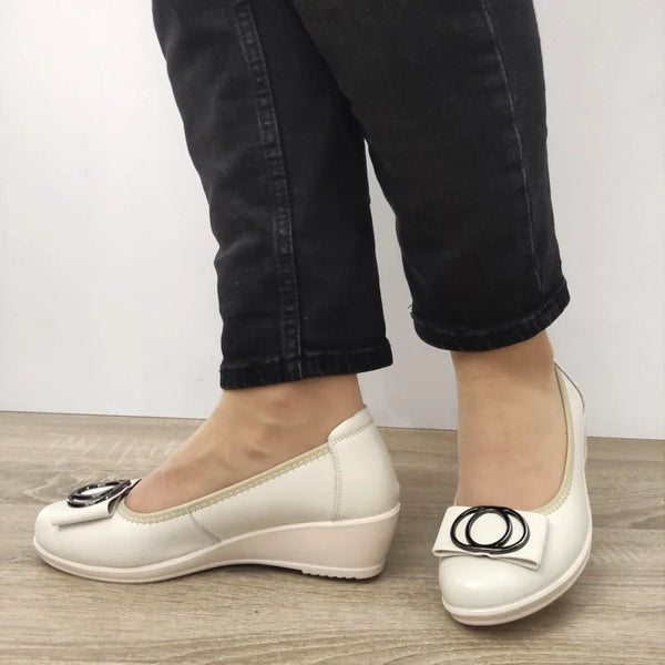 PANTOFI CASUAL DAMA FORMAZIONE 57-9 CREM - imagine 2