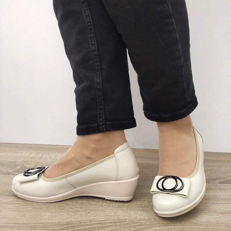 PANTOFI CASUAL DAMA FORMAZIONE 57-9 CREM - imagine 2