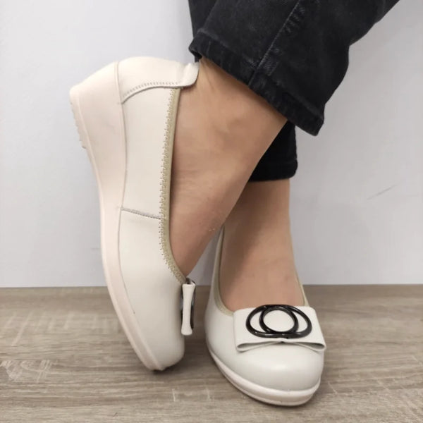 PANTOFI CASUAL DAMA FORMAZIONE 57-9 CREM - imagine 4