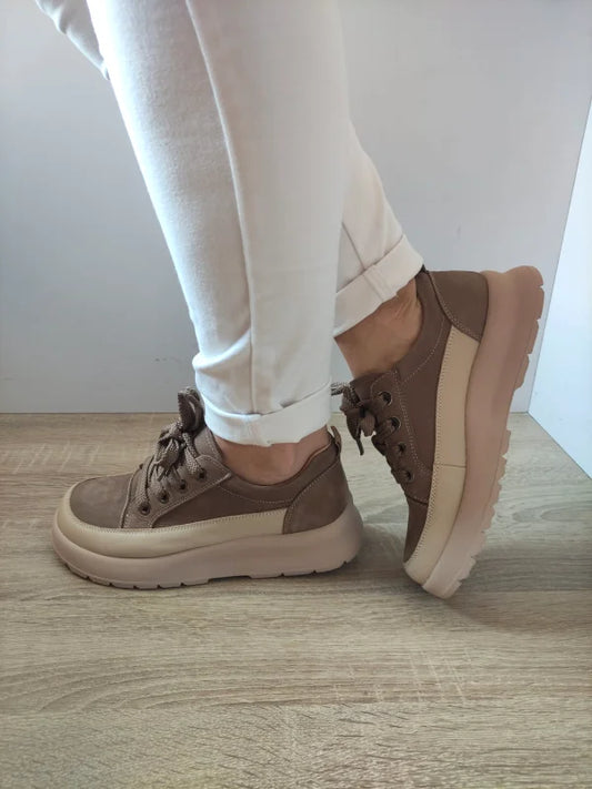 PANTOFI CASUAL DAMA FORMAZIONE 70108-2 KHAKI (TAUPE)