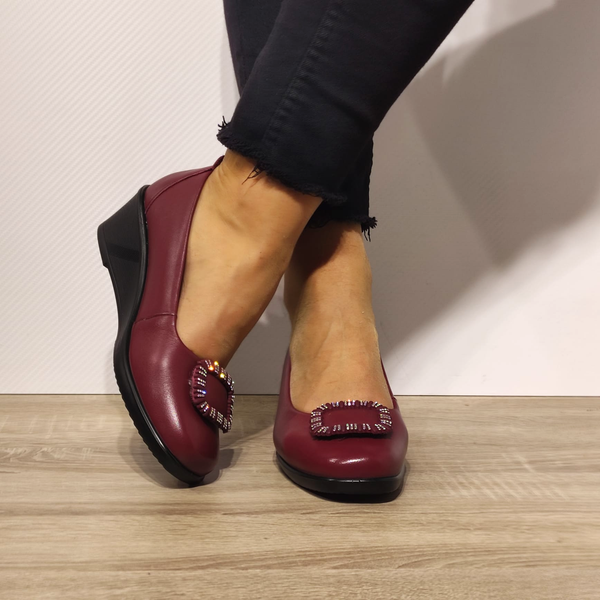 PANTOFI CASUAL DAMA FORMAZIONE 85-13 BORDO - imagine 5