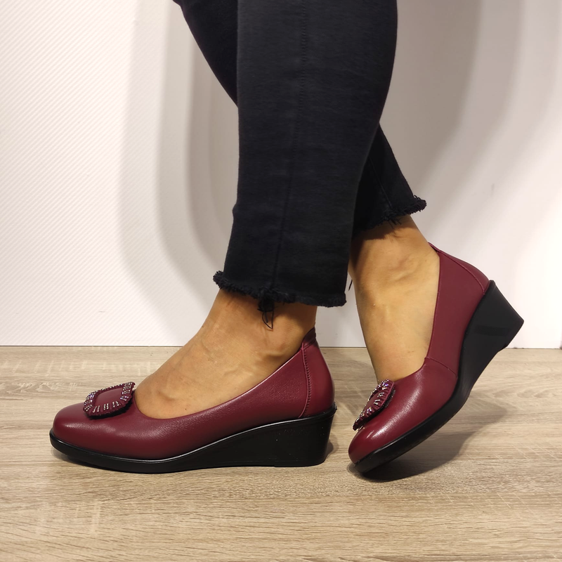 PANTOFI CASUAL DAMA FORMAZIONE 85-13 BORDO - imagine 2