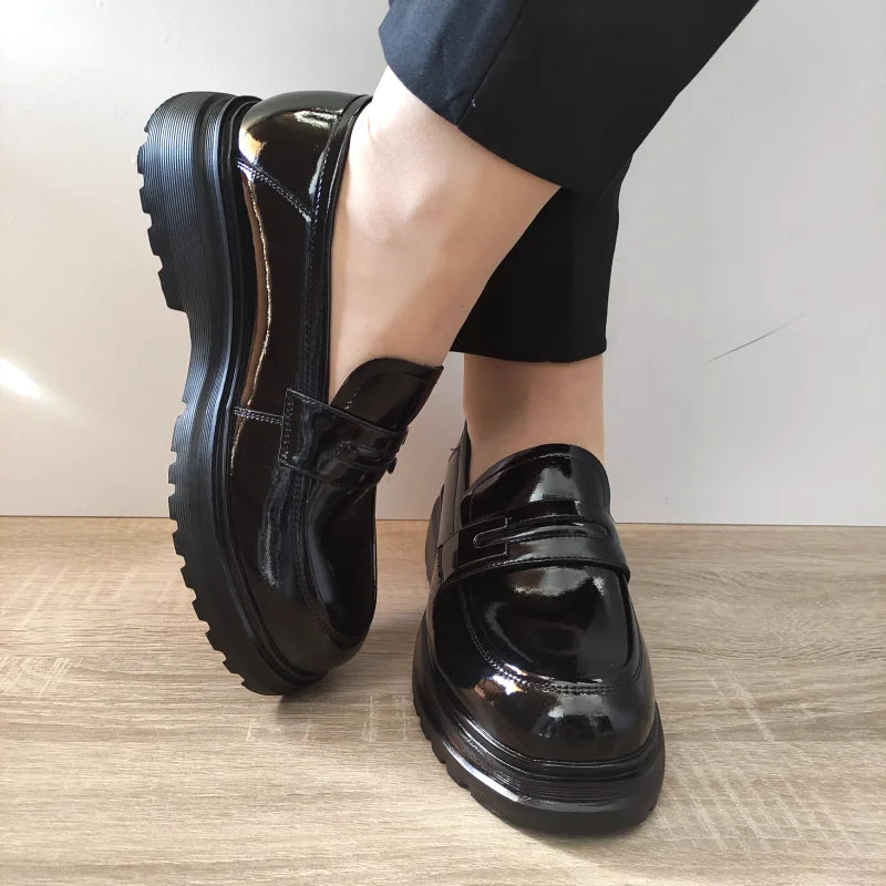 PANTOFI CASUAL DAMA FORMAZIONE S80226-1LT NEGRI LAC - imagine 5